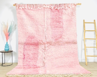 Authentic Pink Moroccan Rug, Pink Shag Rug, Custom Made Moroccan Carpet, Large Area Rug, Berber rug
