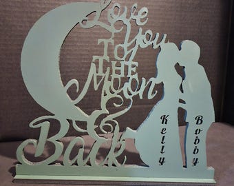 Free Standing Love You To The Moon