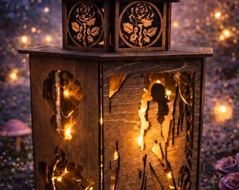 Fairy Tale Lantern, Enchanted Forest Decor, Warm LED Glow, Cottagecore Ambiance