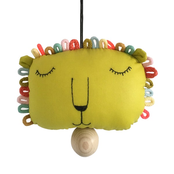 musical pull string crib toy lion