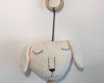 pull string musical crib toy lamb