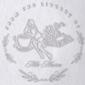 Custom Book Embosser, Personalized Book Stamp, Library embosser stamp, From the Library of, Self Inking Stamp, Book Lover Gifts