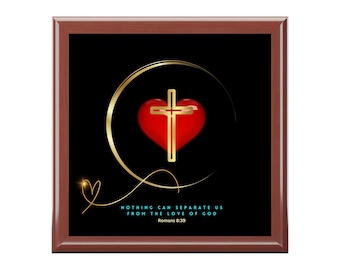 Religiöse Vers Schmuckschatulle, Gott liebt Sie, Konfirmationsgeschenke, Kommuniongeschenke, Erstkommunion, Geschenke für Ihn, Geschenk für Sie, Taufgeschenk