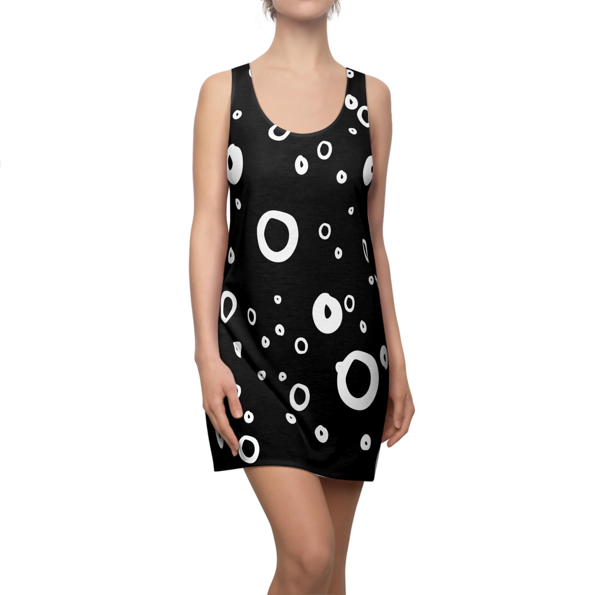 Skater Dress, Black and White Polka Dot, Summer Casual Outfit, Party Dress, Woman's Clothing, Summer dress