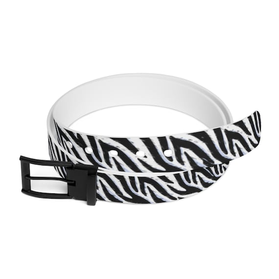 Belt, Zebra Stripe Animal Print Fashion Belt, Cute Women display picture 1