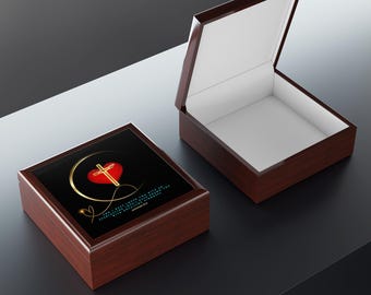 Schrift Geschenk Schmuckschatulle, christliche Geschenke, Konfirmationsgeschenke, Kommuniongeschenke, Erstkommunion, Geschenke für ihn, Geschenk für sie, Bibelvers