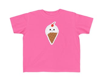 Toddler Ice Cream Cone Tee, Ice Cream Party Shirt, Kids Birthday Gift, Baby Toddler Youth Shirt, Boy Girl Tee