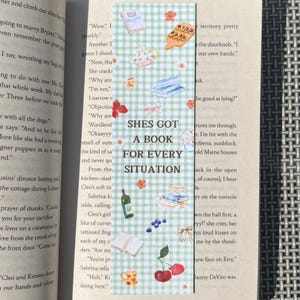 Shes got a book for every situation inspired bookmark (Harry, Carolina song)
