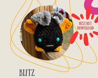 Blitz The ShadowCatcher PDF English pattern, Cute Halloween Creature CROCHET PATTERN, Halloween Amigurumi Pattern