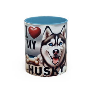 Husky Lover Coffee Mug: Vibrant Colors, Dog Owner Gift