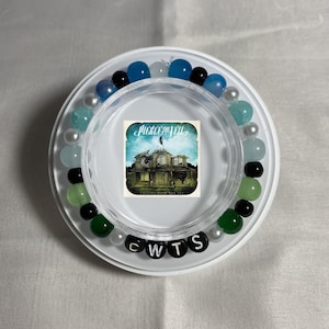 Pierce The Veil Collide With The Sky Album Inspired Bracelet, PTV Jewelry, Handmade Beaded Bracelet, PTV Fan Gifts, Concert Memorabilia, Alt