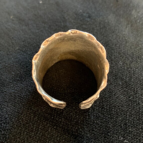 Adjustable Sterling Silver Wave Ring: Vintage Ind… - image 2
