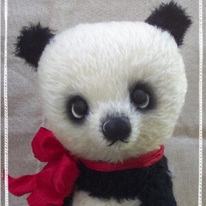 Panda Bear PDF Sewing Pattern Artist Bear Immediate Download E Pattern 17&quot; Japanese Style Mohair Panda Bear Pattern Digital File Kim Endlich