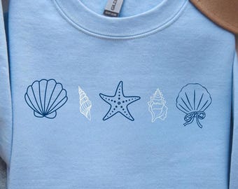 Seashell Beach Shirt Design: Summer Vibes PNG SVG (Digital Download