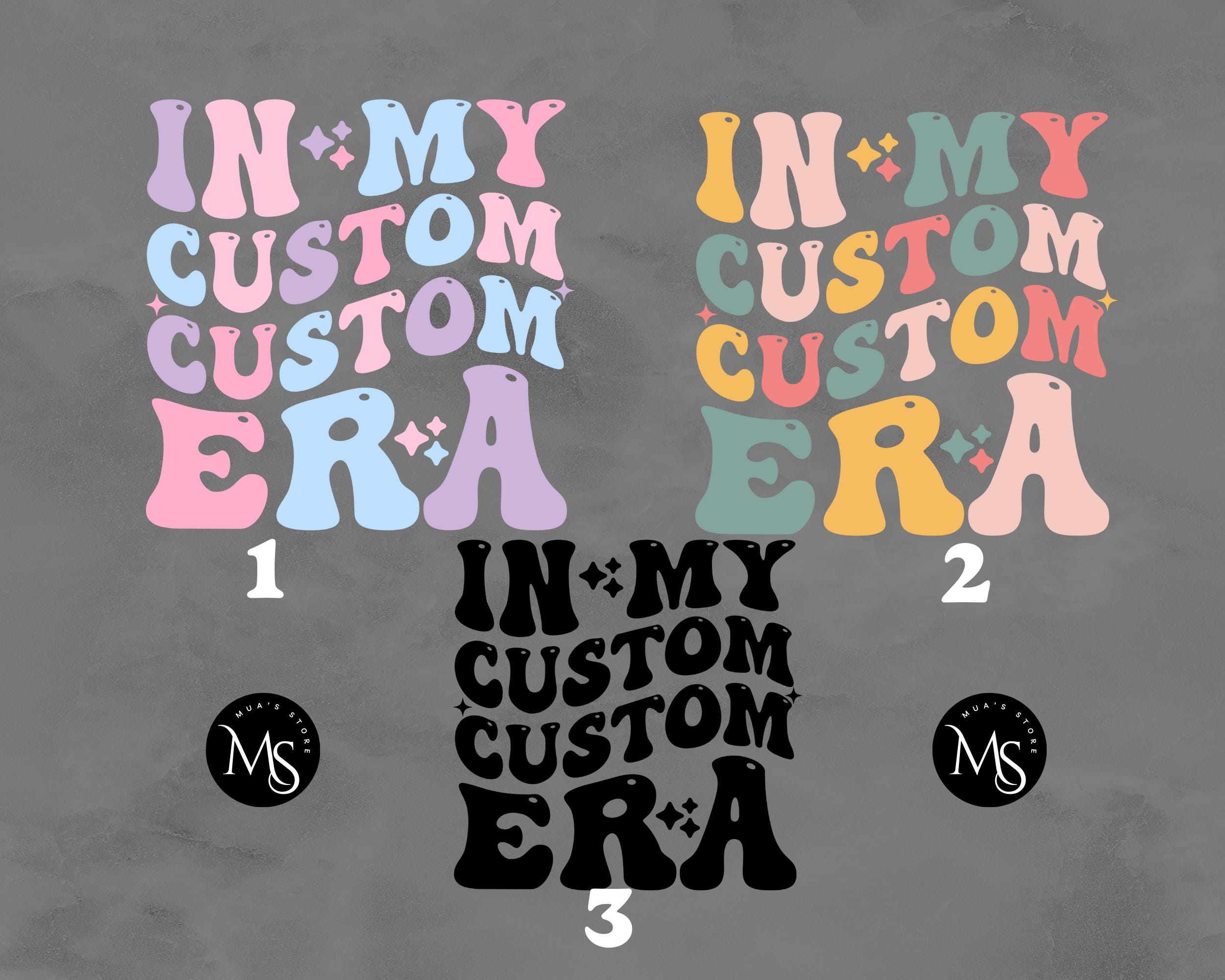 Custom Era Wavy Text SVG PNG (Digital Download)