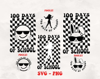 100 Days of School SVG PNG: Coquette Bow Cut File (Digital Download)
