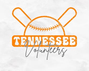 Tennessee Volunteers SVG & PNG: Trendy Baseball Design (Digital Download)