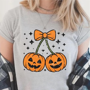 Pumpkin Cherries PNG: Autumn Coquette Design (Digital Download