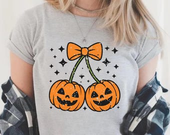 Pumpkin Cherries PNG: Autumn Coquette Design (Digital Download