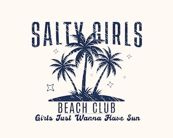 Beach Club Shirt Design: Retro Palm Tree PNG & SVG (Digital Download