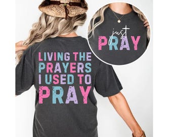 Christian Prayer Design: Living The Prayers PNG & SVG (Digital Download)