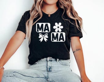 Checker Mama PNG SVG : motif floral en sublimation (téléchargement numérique