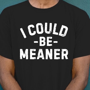 I Could Be Meaner SVG-PNG, Funny PNG, Casual Funny png, Comedic Gift, Sassy Quote digital, Humor Graphic Tee, Sarcastic download