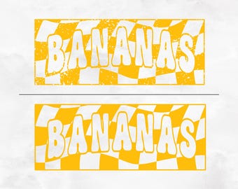 ¡Vamos plátanos! PNG SVG: Diseño de fanático del béisbol (Descarga digital)