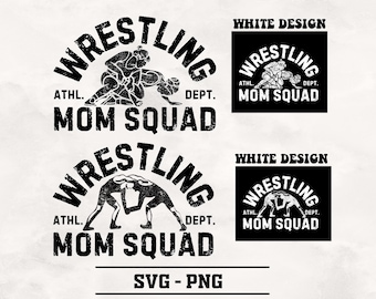 Squadra di mamme di wrestling SVG-PNG: file di taglio Cricut