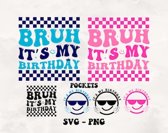 ¡Es mi cumpleaños! SVG-PNG: Diseño de cumpleaños infantil moderno (descarga digital)