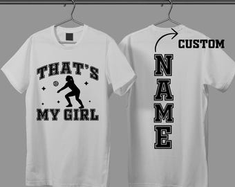Ragazza pallavolo SVG: testo ondulato personalizzato, nome personalizzato (download digitale)