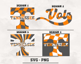 Tennessee Vols SVG-PNG: Design arancione vintage (download digitale)