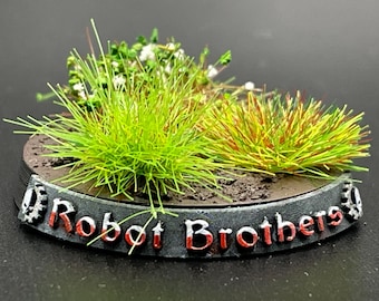 Robot Brothers / Mechanical / Mars Design Custom Wargaming Miniatures Base Nameplate (BaseTags)