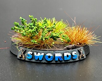 Sword Design Custom Wargaming Miniatures Base Nameplate (BaseTags)