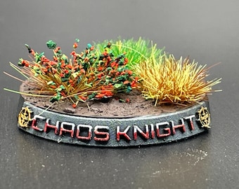 Chaos Knight Design Custom Wargaming Miniatures Base Nameplate (BaseTags))
