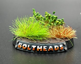 Bolthead Design Custom Wargaming Miniatures Base Nameplate (BaseTags)