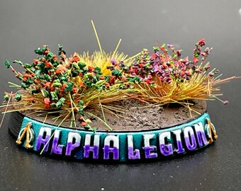 Alpha Legion Design Custom Wargaming Miniatures Base Nameplate (BaseTags)