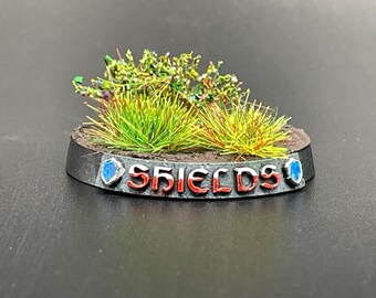Shield Design Custom Wargaming Miniatures Base Nameplate (BaseTags)
