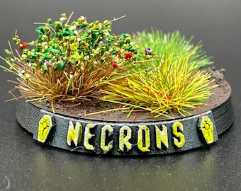 Necron Design Custom Wargaming Miniatures Base Nameplate (BaseTags)