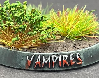 Vampires Design Custom Wargaming Miniatures Base Nameplate (BaseTags)