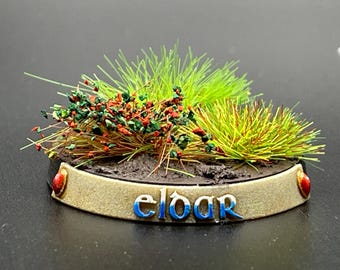 Eldar Various Design Custom Wargaming Miniatures Base Nameplate (BaseTags)