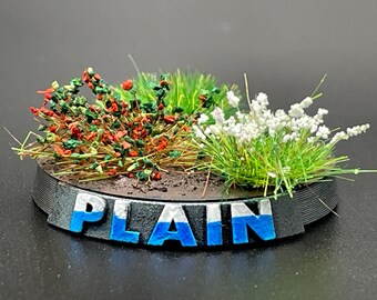 Plain Design Custom Wargaming Miniatures Base Nameplate (BaseTags)