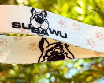 JDM Style Dog Keychain | Cute Paw Print Strap Keychain | Cartoon Dog Keychain | Pet Lover Gift | Dog Mom Gift | Wristlet Keychain