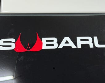 Subie Bikini Decal – Funny JDM Vinyl Sticker for WRX, STI, Crosstrek, Outback, Forester, brz | Car Window or Bumper Graphic