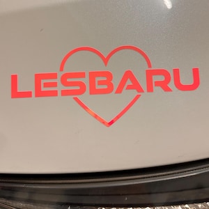 Lesbaru - Car Sticker - Subaru Car Decal - Bumper Sticker - JDM Sticker - Subaru Sticker - Subaru Decal - Tuner Sticker