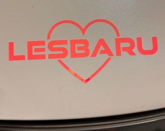 Lesbaru - Car Sticker - Subaru Car Decal - Bumper Sticker - JDM Sticker - Subaru Sticker - Subaru Decal - Tuner Sticker