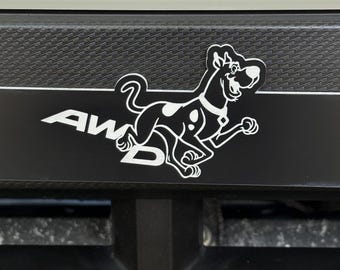 Subie AWD Scooby License Plate Delete – Laser-Cut Acrylic Front Plate Delete Cover for WRX, STI, Crosstrek, Outback, Forester, brz