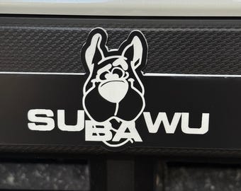 Subie “Subawu” License Plate Delete – Scoobie Front Plate Delete Cover for WRX, STI, Crosstrek, Outback, Forester, BRZ