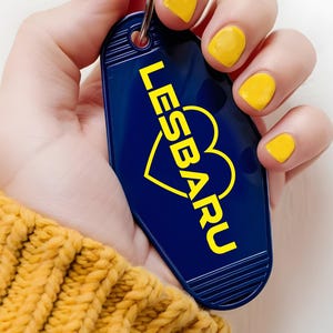 Subaru Keychain for WRX STI brz Forester – JDM Car Accessory | Turbo Boxer Engine Lover Gift | Custom Vinyl | Lesbaru Motel Keychain