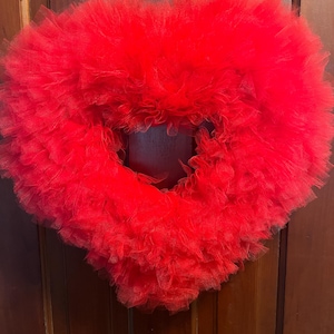 17&quot; Red Valentine Heart Wreath